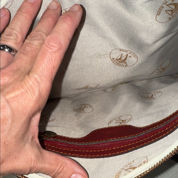 D&D Firenze Stylish Italian Color Block Leather Briefcase in Multicolor Tones - Picture 10 of 16